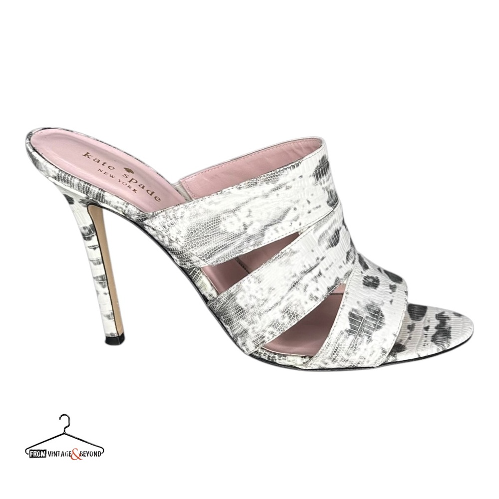 Kate Spade Black and White Heeled Sandals